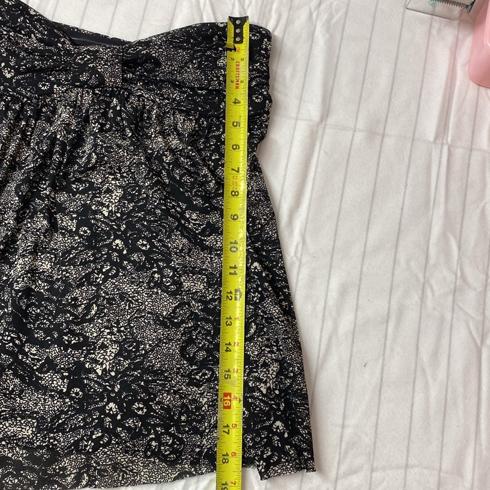 Express Women Black and White Strapless Strapless Top, Lightweight Sheer Top SzS - Picture 7 of 7